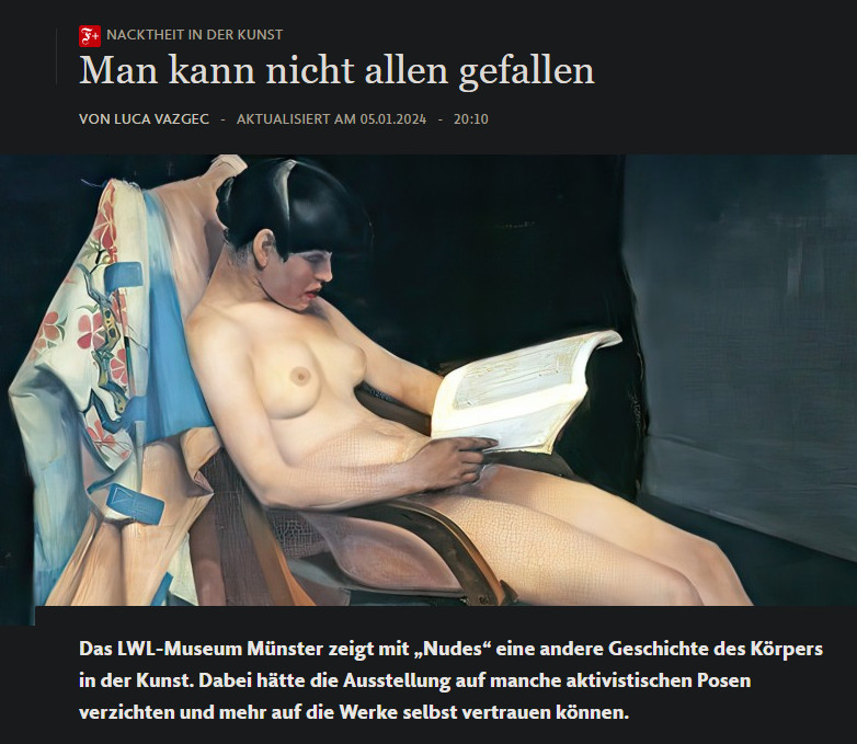 FAZ über die Ausstellung „Nudes“