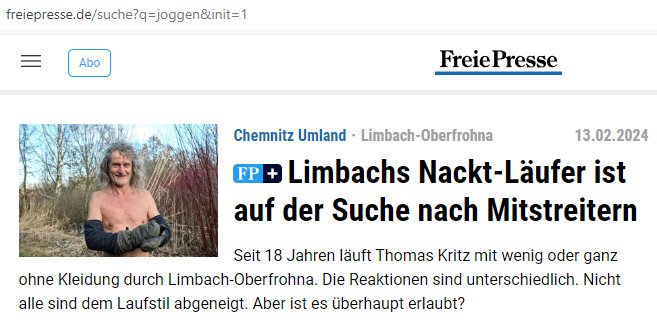 Aus der Zeitung „Freie Presse“
