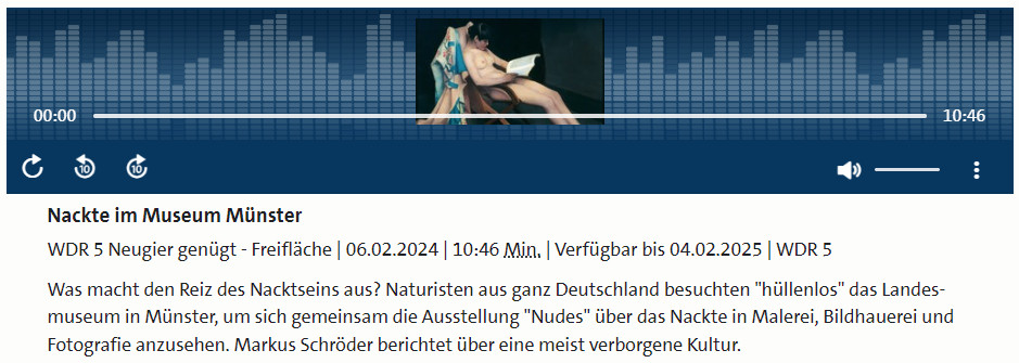 WDR 5 war dabei: Nackt-Besuch im LWL-Museum