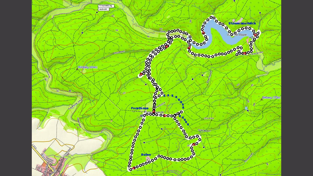 Der Track unserer Wanderung schließt natürlich trotz der Routen-Verlagerung wie immer das Nordufer ein
