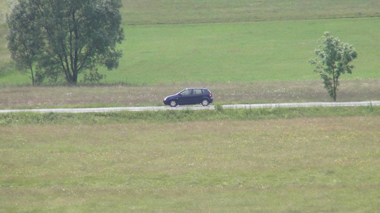 Ein Auto fiel uns auf, das uns über weite Strecken mit Sicherheitsabstand verfolgte