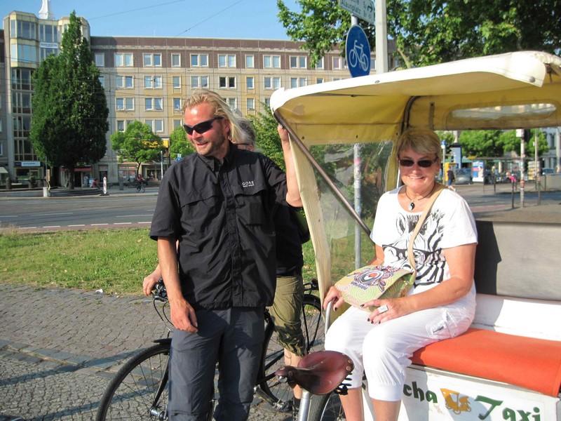 Mit Rikscha unterwegs