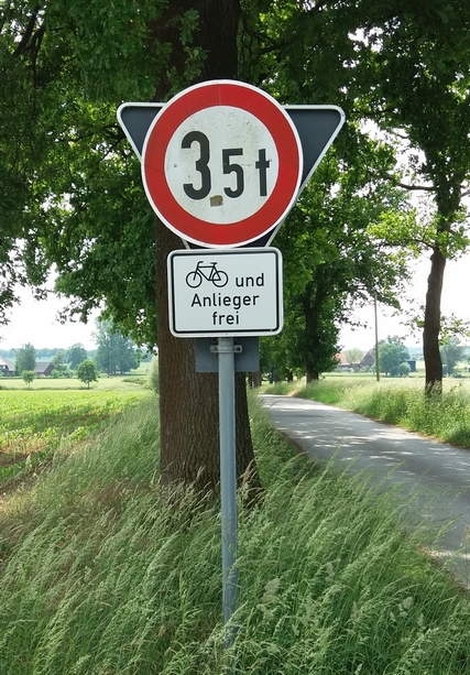 Radfahrer frei auch über 3,5 t Gesamtgewicht