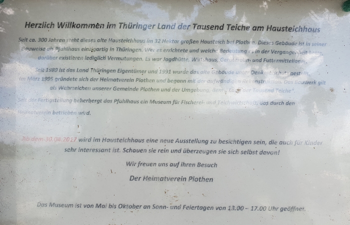 Jul 26 - Land der 1000 Teiche: Das Hausteichhaus beherbergt ein Museum