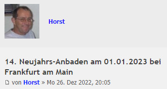 Neujahrsbaden bei Frankfurt