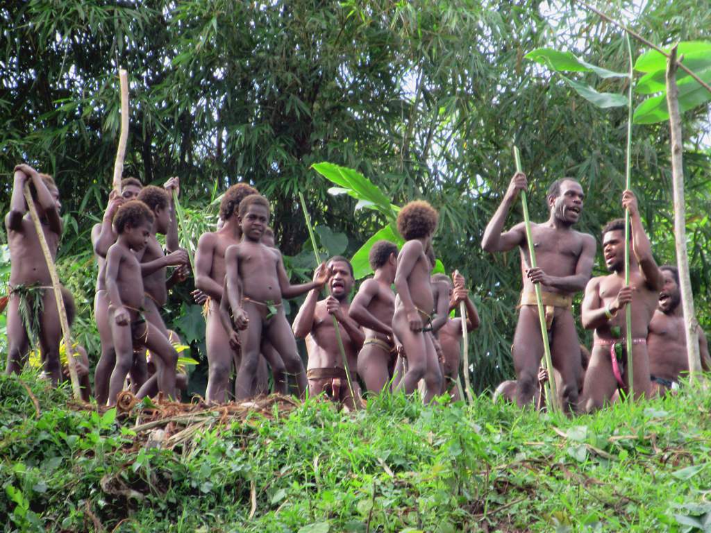 Dorfbewohner auf der Pfingst-Insel (Vanuatu). Photo: David Stanley, durch wikimedia commons Dorfbewohner auf der Pfingst-Insel (Vanuatu). Photo: David Stanley, durch wikimedia commons