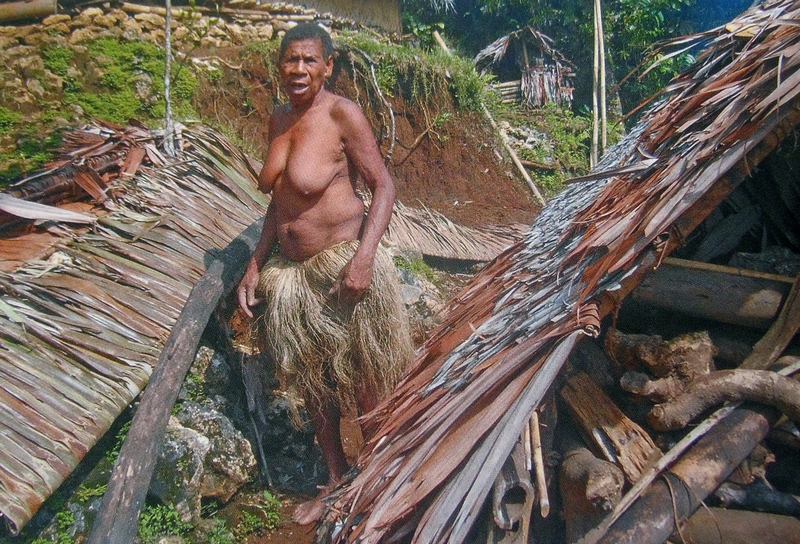 Frau im Dorf Bunlap im Osten der Pfingst-Insel (Vanuatu). Lizenz: durch wikimedia commons Frau im Dorf Bunlap im Osten der Pfingst-Insel (Vanuatu). Lizenz: durch wikimedia commons