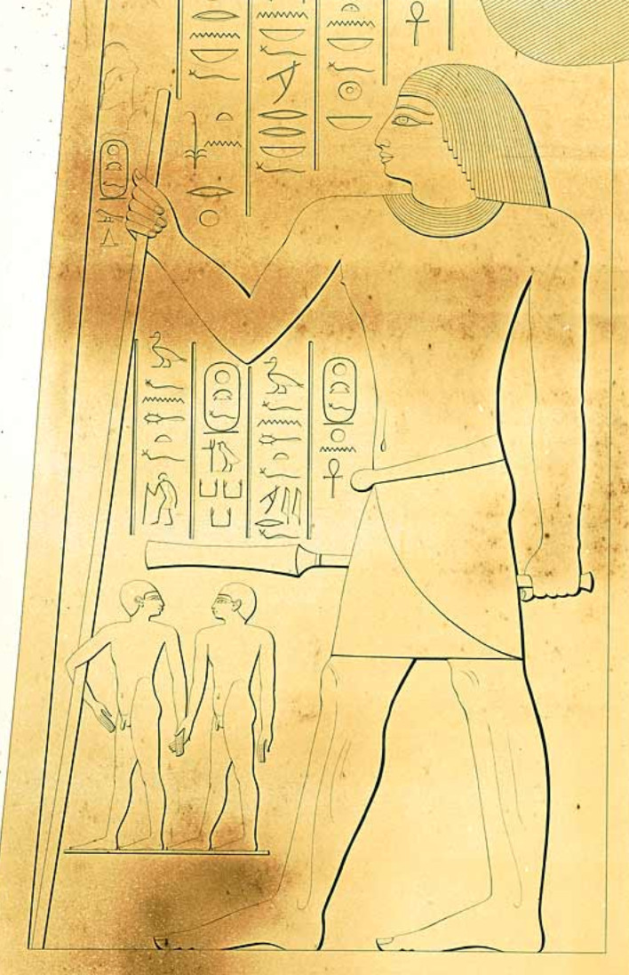 Altes Reich, 4. Dynastie, Pyramiden in Gizeh, Grab 75: Auch in der unmittelbaren Umgebung des Pharao musste man sich nicht bekleiden. Altes Reich, 4. Dynastie, Pyramiden in Gizeh, Grab 75: Auch in der unmittelbaren Umgebung des Pharao musste man sich nicht bekleiden.