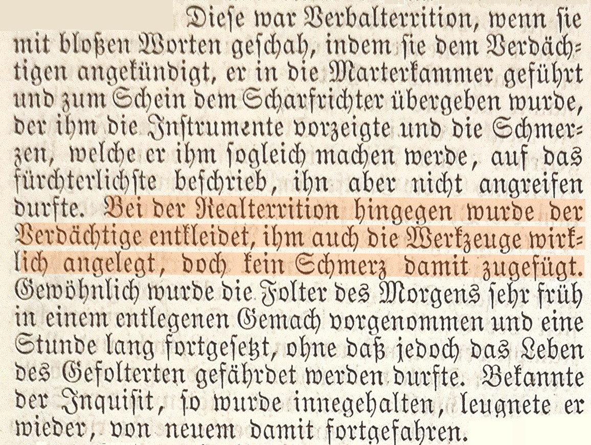 Tortur, Verbal- und Realterrition, Brockhaus-Enzyklopädie Tortur, Verbal- und Realterrition, Brockhaus-Enzyklopädie